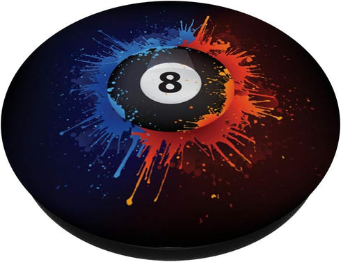 8 Ball Pool Billiards Game Bar Pub Sports PopSockets, Swappable Grip for Phones & Tablets