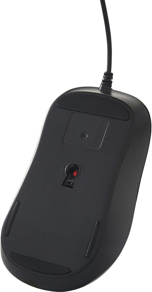 Verbatim USB Silent Corded Optical Mouse | Noiseless and Silent Click Mouse for Mac and PC, Black