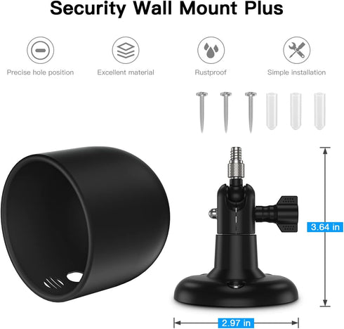 HOLACA Real Water Resistant Protective Case + Wall Mount Bracket for Google Nest Cam Battery, Indoor and Outdoor Use
