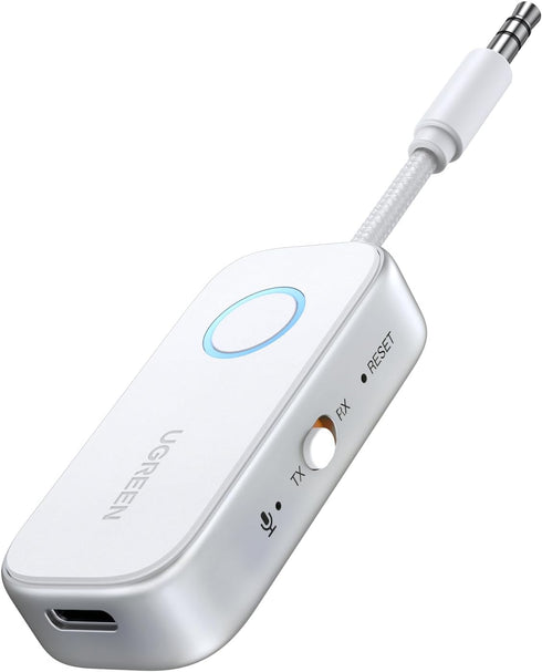 UGREEN Airplane Bluetooth 6.0 Transmitter Receiver for 2 Airpods or Headphones, Airplane Travel