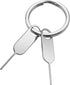 PHONSUN 6 Pack Reset 3 3 Universal Sim Card Tray Removal Tool SD Opening Eject & Doorbell Pin (Includes Keyring)