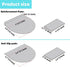 Steel Monitor Mount Reinforcement Plate for Fragile Tabletop, Fits Most Monitor Stand C Clamp Installation (Black)