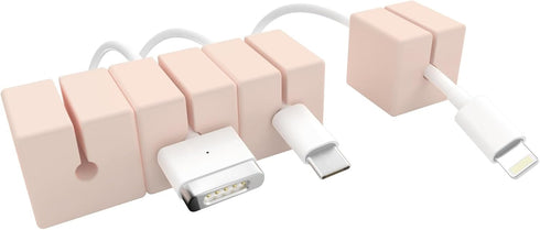 Function101 Cable Blocks 4 Pack | Pink | Magnetic Weighted Silicone Cord Organizer