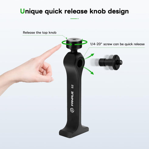 FANAUE S2-01 Binocular Tripod Adapter with 1/4-20" Thread, Compatible with Porro Binoculars and Arca Ball Heads