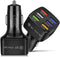 Car Charger Adapter, 2 Pack Alanph QC3.0 Multi Port Fast Charging USB Charger for iPhone, Android, Samsung, iPad