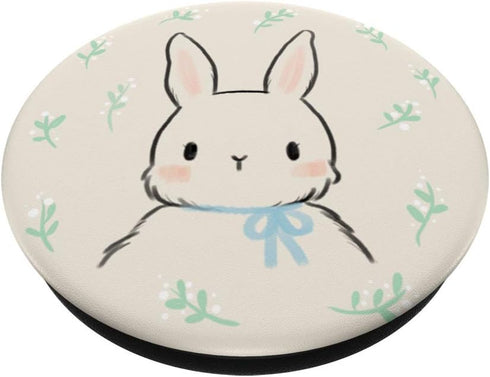 Cute Bunny Rabbit Face Graphic PopSocket PopSockets PopGrip: Swappable Grip for Phones & Tablets