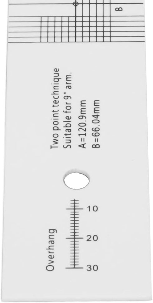 Hilitand Turntable Cartridge Alignment Protractor Tool, Acrylic LP Phono Ruler for Measuring & Balancing