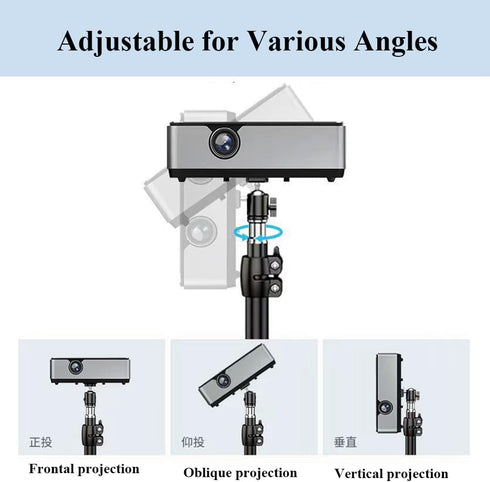 HANTAQ 1/4in 360Rotatable Desktop Mini Video Projector Stand Mount, Angle Adjustable Mini Projector Stand with Mounting