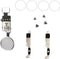 Home Button Key Fingerprint Repair Kit - Replacement for iPhone 7/7 Plus and iPhone 8/8 Plus (Silver)