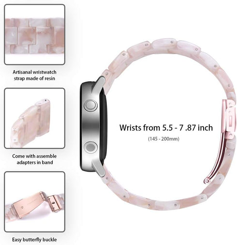 FitTurn 22mm Resin Wrist Straps, Adjustable Replacement Bands Compatible for AGPTEK LW11 Smartwatch for Men and Women