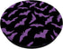 Retro Spooky Creepy Witch Bats Goth Black Purple PopSockets Standard PopGrip