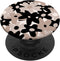 Black Beige Floral Retro Modern Boho Bohemian Flower Pattern PopSockets Swappable PopGrip