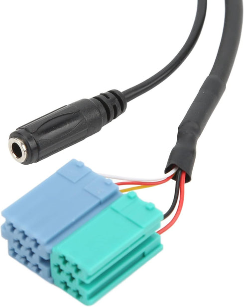 Car Bluetooth Audio Adapter Cable, Wireless AUX Input Adapter with Microphone, Bluetooth 5.0