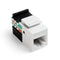 Leviton GigaMax Cat 5E QuickPort Connector, Cat 5E, 5G108-RW5, White