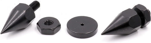 Flushbay 4 Pack M8 (M8) Speaker Spikes Floor Protectors Adjustable Speaker Isolation Spikes Black for Subwoofer CD DVD