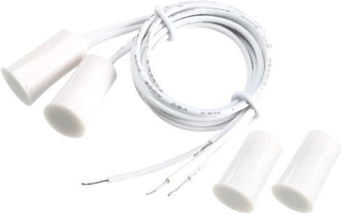 uxcell N.C. Recessed Wired Security Window: Door Contact Sensor Alarm Magnetic Reed Switch White RC-33, 2pcs