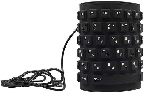Waterproof Silicone Keyboard - Foldable Flexible USB Mini Dustproof Dirt Proof
