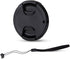 JJC 40.5mm Front Lens Cap Cover with Elastic Anti-Loss Cap Keeper Leash for Sony Cameras