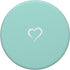 Aqua Teal Blue Hand Drawn Heart Minimalist Love PopSockets Standard PopGrip
