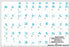 4Keyboard Japanese Hiragana Keyboard Stickers - Blue Lettering for Desktop, Laptop & Notebook
