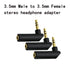 3.5mm Angle Male to Female Audio Adapter, 90 Degree Right Angle Gold-Plated TRS Stereo Jack Plug for Headset, Tablets