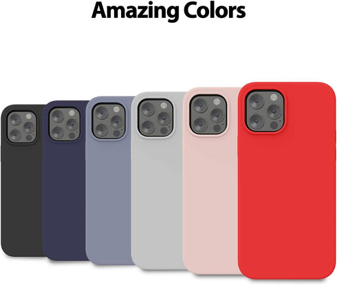 GOOSPERY Liquid Silicone Case for iPhone 12 Pro Max (6.7 inches), Silky-Soft Touch, Shockproof Cover with Microfiber