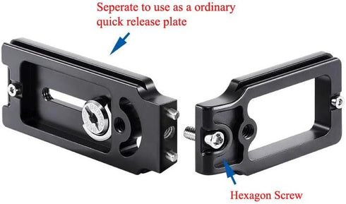 HuaerHui DSLR Camera L-Shaped Bracket Mount, Arca-Swiss Vertical Horizontal Switching Quick Release Plate for Canon