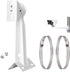 Universal Wall Corner Mounting Bracket Holder Stand for Security Camera, Pole Mount with 2 Loops for Dahua Bullet and