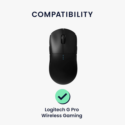 kwmobile Mouse Feet Replacement Compatible with Logitech G Pro Wireless Gaming Computer Mouse Skates Sticker - Black