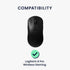 kwmobile Mouse Feet Replacement Compatible with Logitech G Pro Wireless Gaming Computer Mouse Skates Sticker - Black