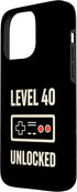 Gaming Gamer Level 40 Controller Birthday Retro 8 40 15 Level Unlocked Gamer Birthday Retro Controller Case for iPhone
