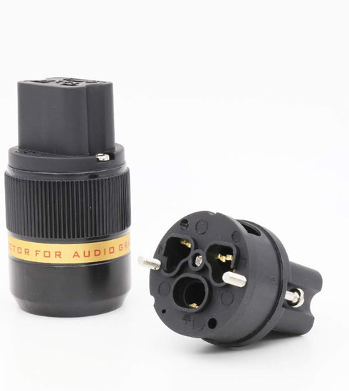 Viborg VF520S Audio Power Plug IEC C19, Pure Red Copper Silver Plated Power Connector AC 20Amp