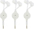 Hemobllo Retractable Earphones - 3 Pcs Wired in Ear Headphones 3.5mm Jack Stereo Wired Earbuds Retractable Wired Earphones for Phones Laptops