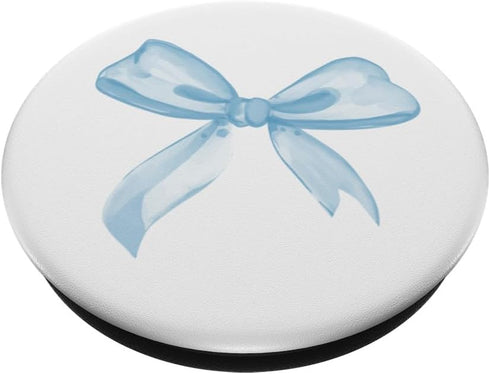 PopSockets Adhesive PopGrip - Aesthetic Light Blue Bow in Watercolor