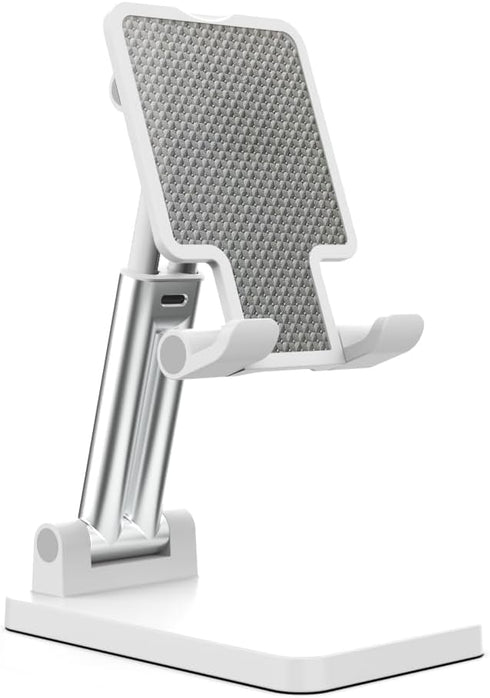 Leavnea Cell Phone Stand,Adjustable Angle Height Phone Honder for Desk,Fully Foldable Portable Phone
