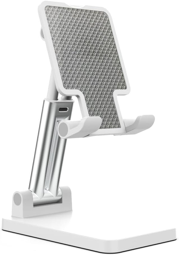 Leavnea Cell Phone Stand,Adjustable Angle Height Phone Honder for Desk,Fully Foldable Portable Phone