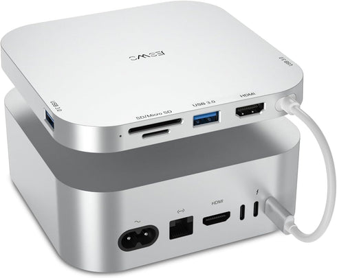JESWO 6-in-1 USB-C Dock for Mac mini M4 4K@60Hz HDMI, USB C Hub