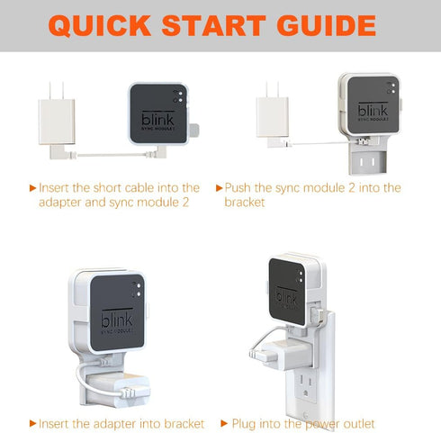 Blink USB Flash Drive 256GB for Local Video Storage and Outlet Mount for Blink Sync Module 2 (Module Not Included)