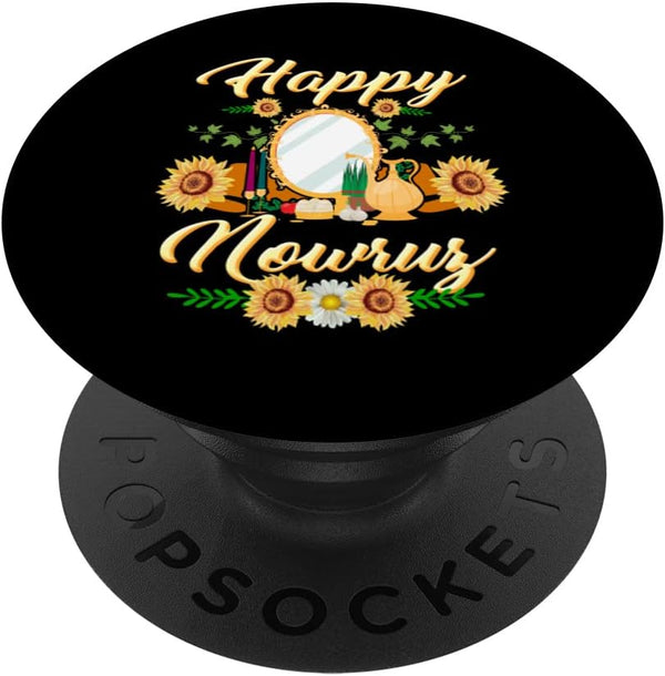 Happy Nowruz Haft Seen Arrangement, Iranian New Year Mobarak PopSockets Swappable PopGrip