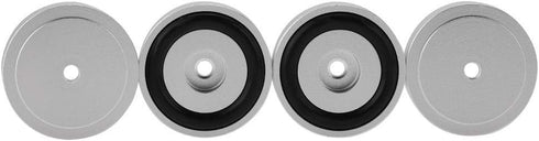 4Pcs Anti Vibration Amplifier Feet, 4010mm Aluminium Alloy Universal Copper Speaker Spikes Pads, Silver