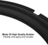 Zerone Speaker Rubber Surround Edge, 12inch Perforated Rubber Edge Rings for Speaker Repair, Black