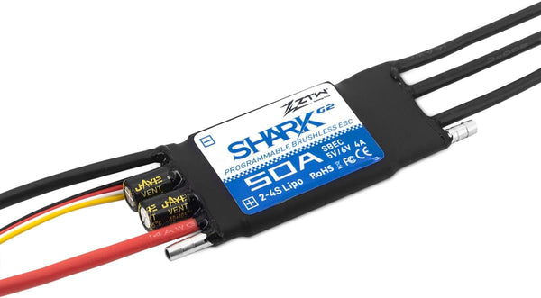 ZTW Shark G2 Series 50A Bi-Direction Water Cooling Brushless ESC with SBEC 6A/5V