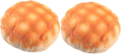 10pcs Yardwe Lifelike Pu Pineapple Bread for Bakery Display Kitchen Decor Photography Props Soft and Safe Artificial