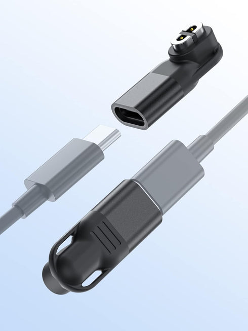Seynli USB C Adapter Charger Twin Pack for Aftershokz Headphones: Compatible with Aeropex, OpenRun, OpenComm 2/UC.