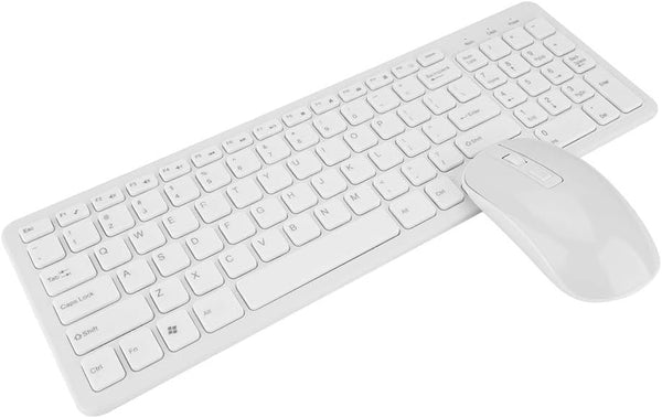 Keyboard and Mouse Sets, High Sensitivity No Delay 108 Keys Multi-Functional 2.4G Keyboard Mouse Combo (White)