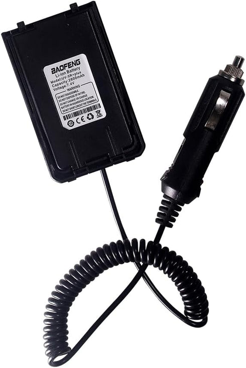 BAOFENG UV-S9 Plus Battery Eliminator Car Charger 2800mAh DC 12V Compatible with UV-S9X3 UV-S9 Etc
