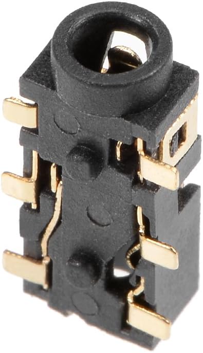 uxcell PJ-242B 2.5mm 6 Pin Stereo Jack Audio Video Connector - 10Pcs Black PCB Mount Headphone Socket