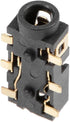 uxcell PJ-242B 2.5mm 6 Pin Stereo Jack Audio Video Connector - 10Pcs Black PCB Mount Headphone Socket