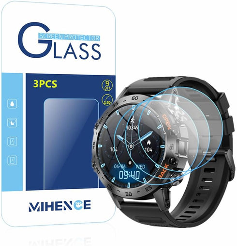 Screen Protector for K52 1.39 Inches Smartwatch, 9H Tempered Glass Protective Film for ESFOE K52