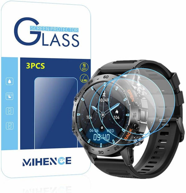 Screen Protector for K52 1.39 Inches Smartwatch, 9H Tempered Glass Protective Film for ESFOE K52